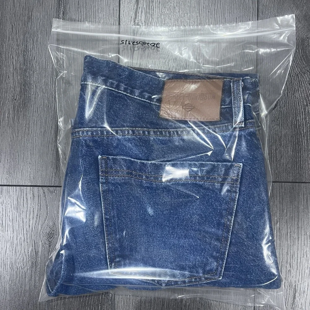 Harley Davidson Jeans Mens 36x32 Heavy Duty BootCut MED Wash Heavy Denim‎ Moto
